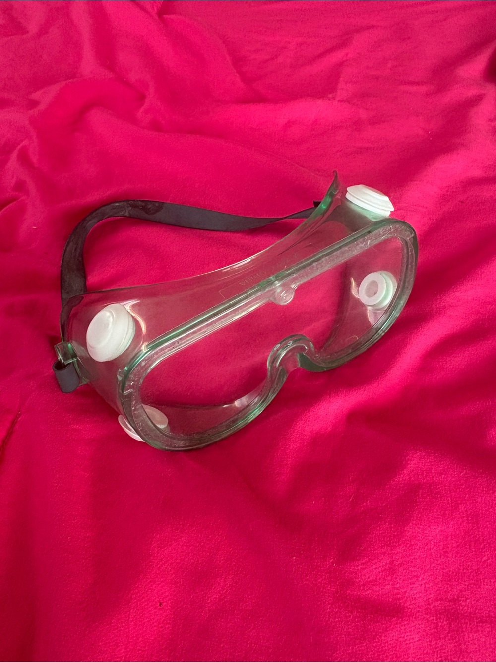 Clear Lab Safety Goggles with Black Strap